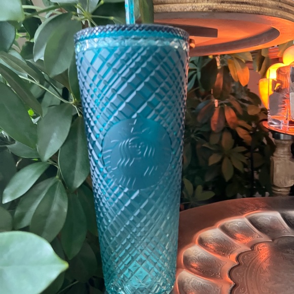 STARBUCKS 2023 24 oz Green Ombre Jeweled Tumbler - Picture 4 of 8